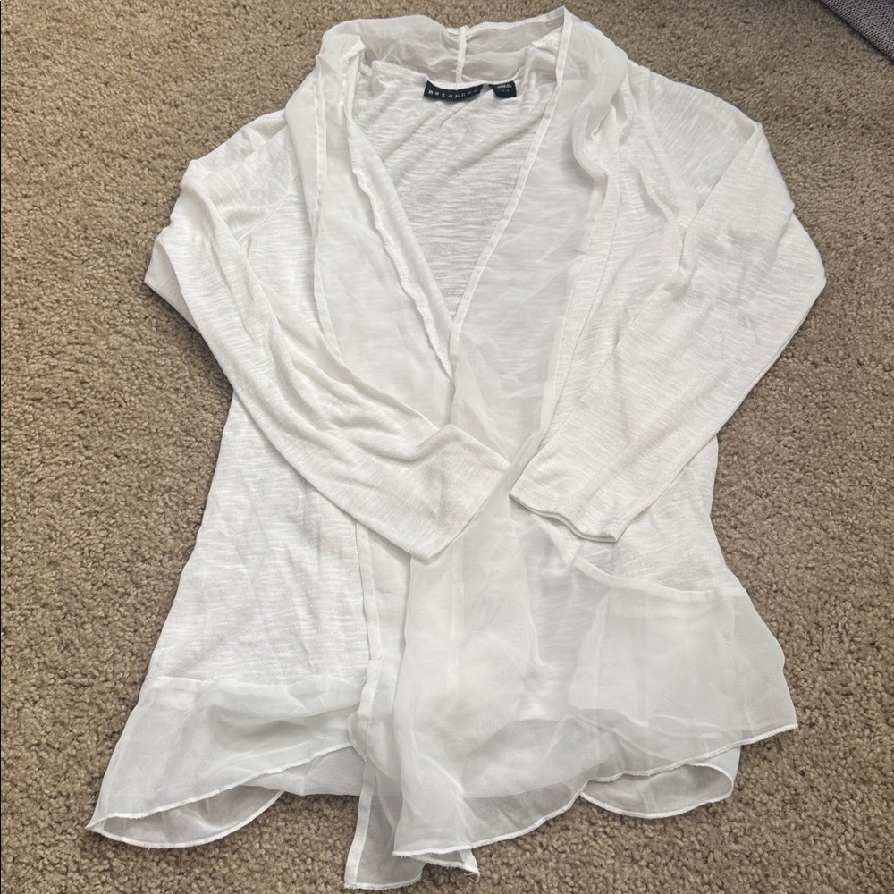 Metaphor Sheer White Top